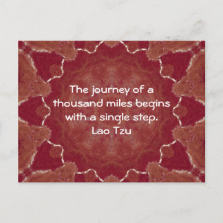 Lao Tzu Wisdom Motivational Quotation som säger Vykort