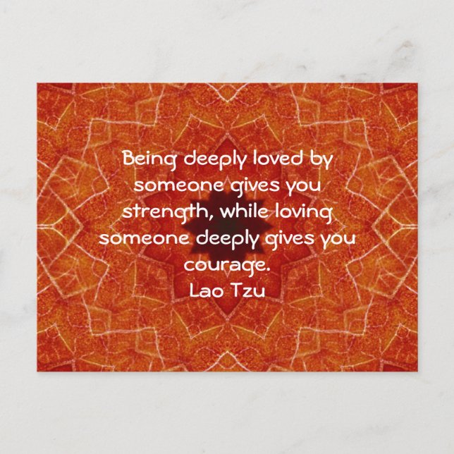 Lao Tzu Wisdom Quoting Say Vykort (Framsida)
