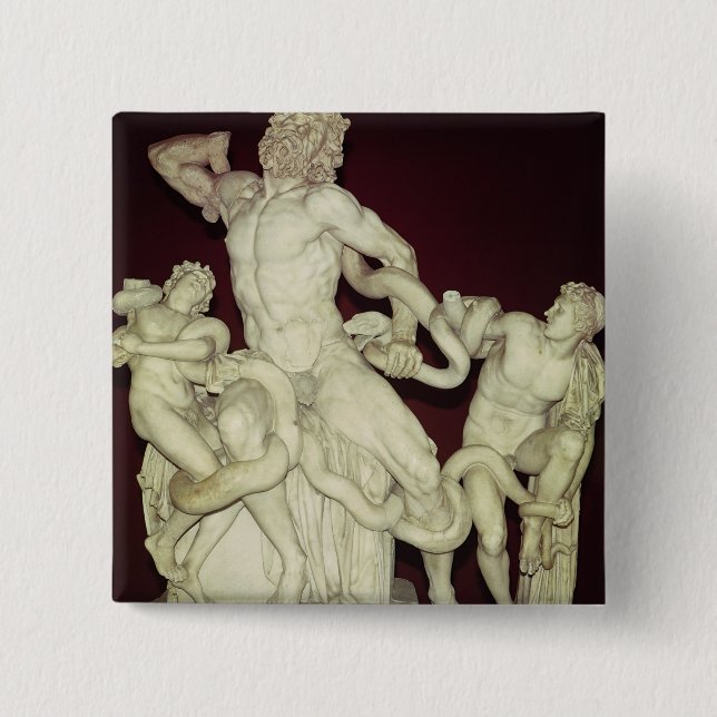 Laocoon Hellenistic original, 1st århundrade Knapp (Framsida)