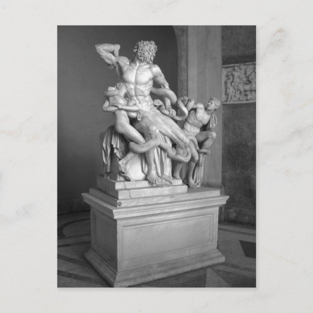 Laocoon Sculpture in the Vatican Museum, Rom. Pic Vykort (Framsida)