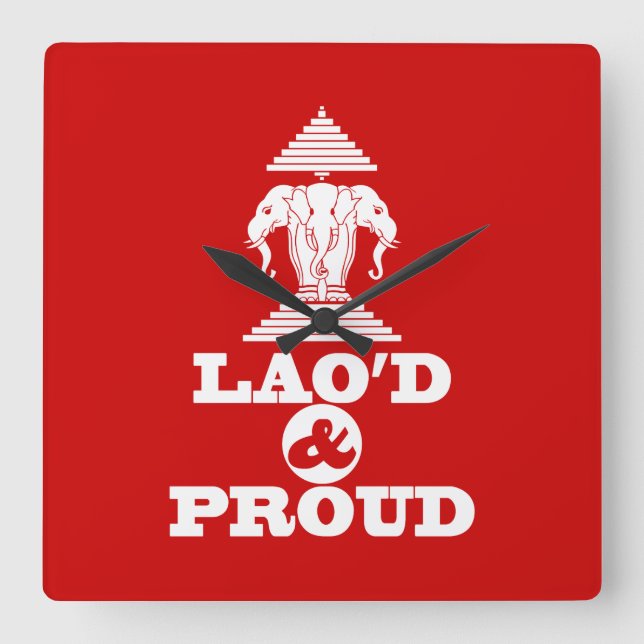 LAO'D & PROUD FYRKANTIG KLOCKA (Framsida)