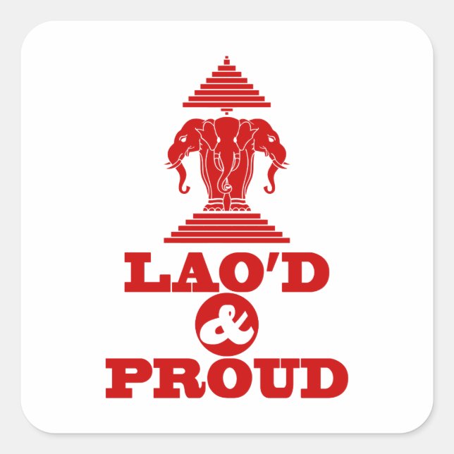 LAO'D & PROUD FYRKANTIGT KLISTERMÄRKE (Framsida)