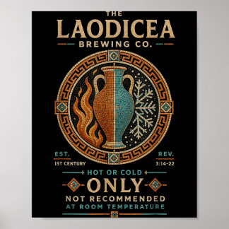 Laodicea Forntida Kristna Kyrka Kaffe Bibel Poster