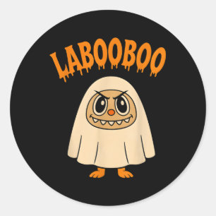 Laoo Halloween Cute Ghost Roligt För barn, Manar o Runt Klistermärke