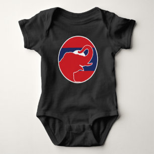 Laos Asian elephant Laotian National Animal Flagga T Shirt