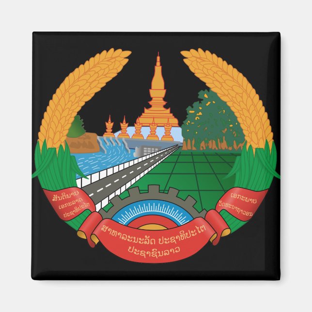 laos emblem magnet (Framsidan)