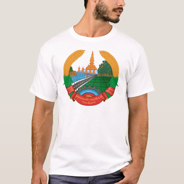 laos emblem tee shirt (Framsida)