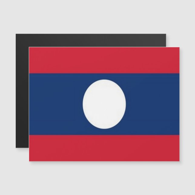 Laos - Flagga - (Fram/baksida)