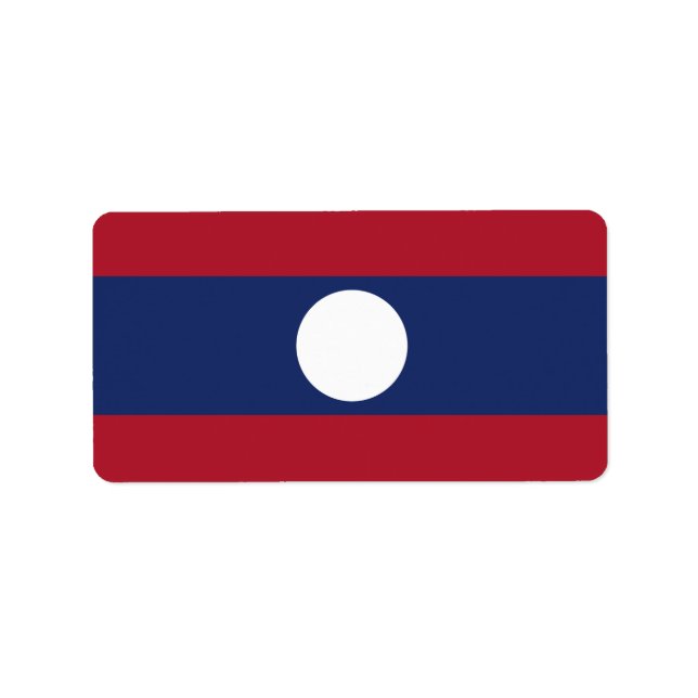 Laos flagga adressetikett (Framsidan)