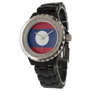 Laos flagga armbandsur