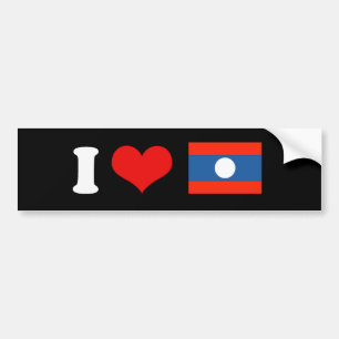 Laos flagga bildekal