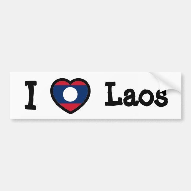 Laos Flagga Bildekal (Framsidan)