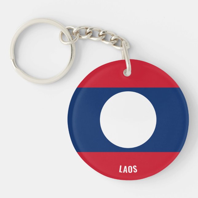 Laos Flagga Charming Patriotic (Framsidan)