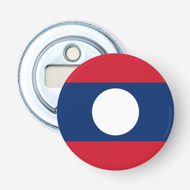 Laos flagga flasköppnare (Framsidan)