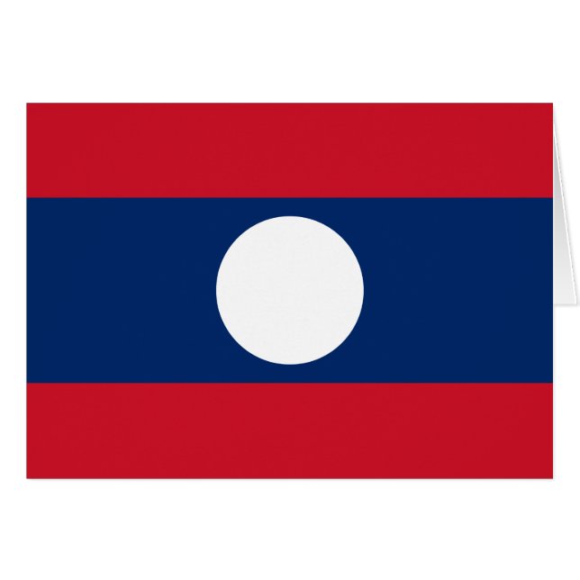 Laos Flagga Hälsningskort (Framsidan Horizontal)