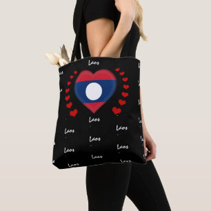 Laos Flagga & Heart, Laos Flagga mode /sport Tygkasse