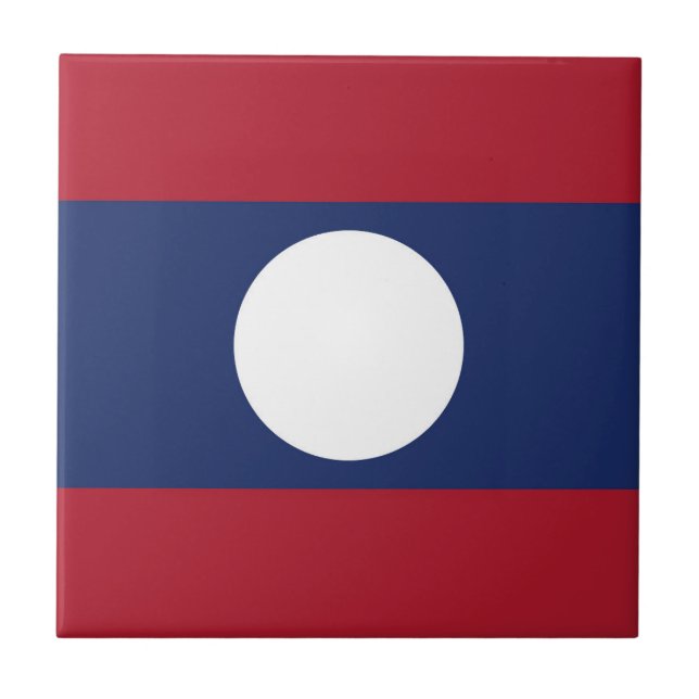 Laos flagga kakelplatta (Framsidan)