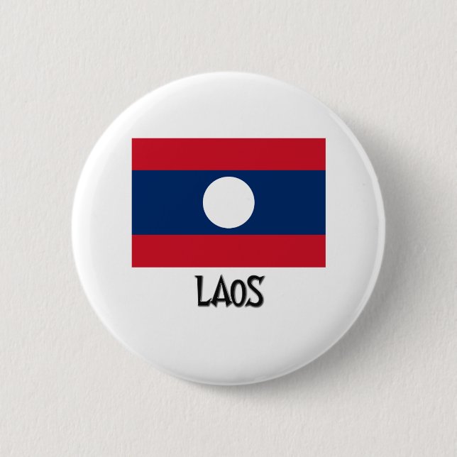 Laos flagga knapp (Framsida)