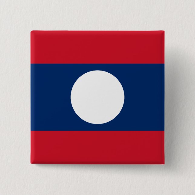 Laos Flagga Knapp (Framsida)