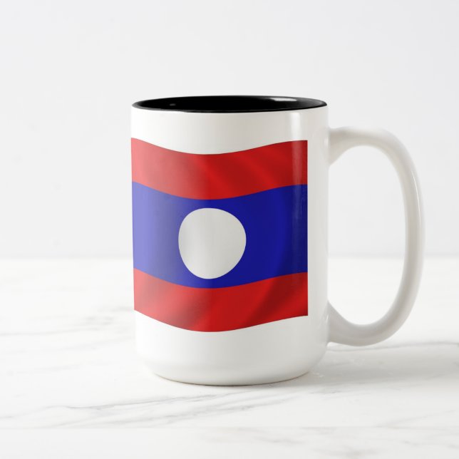 Laos Flagga Kopp (Höger)
