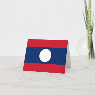 Laos Flagga Kort
