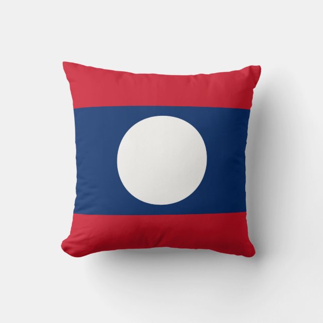 Laos Flagga Kudde (Framsida)