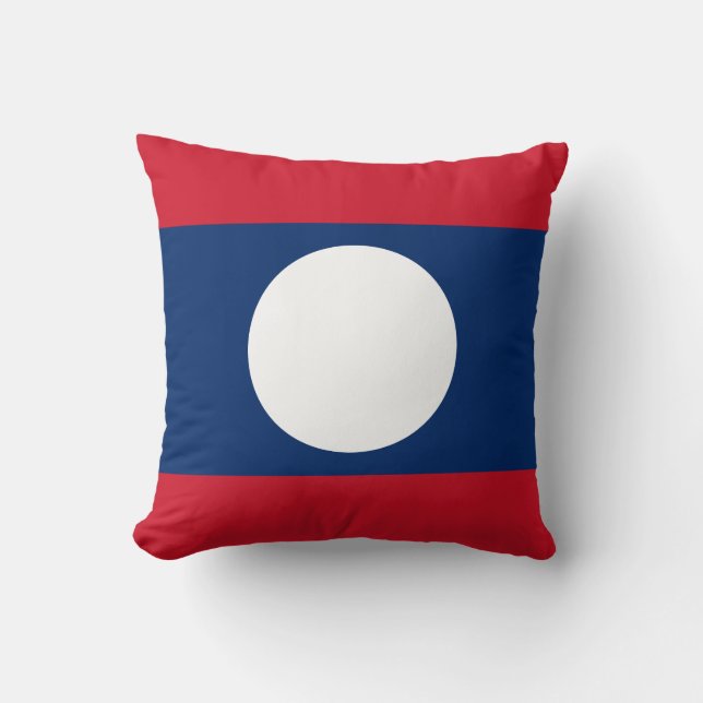 Laos Flagga Kudde (Framsida)