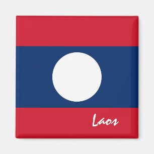 Laos flagga & Laos-resor, helgdag/sport Magnet