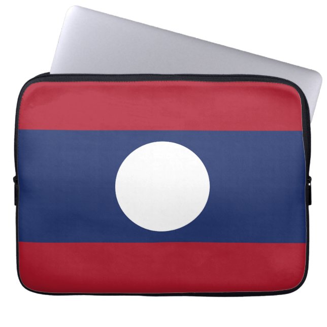 Laos flagga laptop fodral (Framsidan)