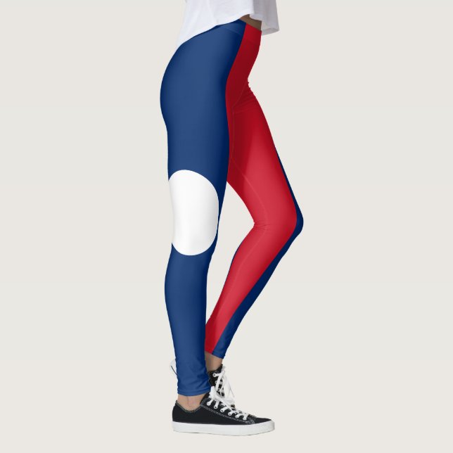 Laos Flagga Leggings (Höger)