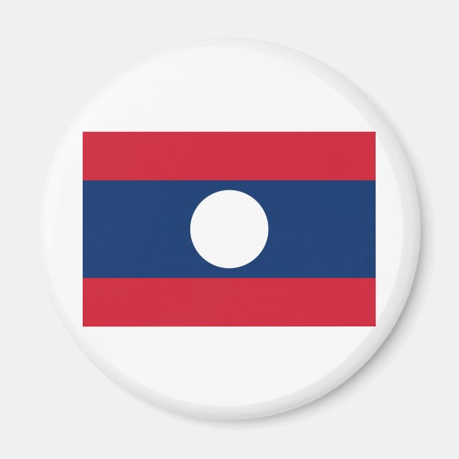 Laos Flagga Magnet (Framsidan)