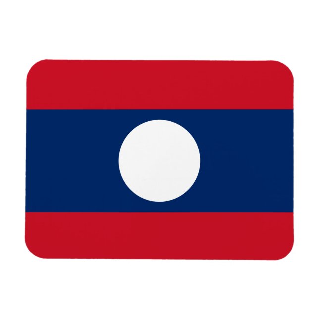 Laos Flagga Magnet (Horisontell)