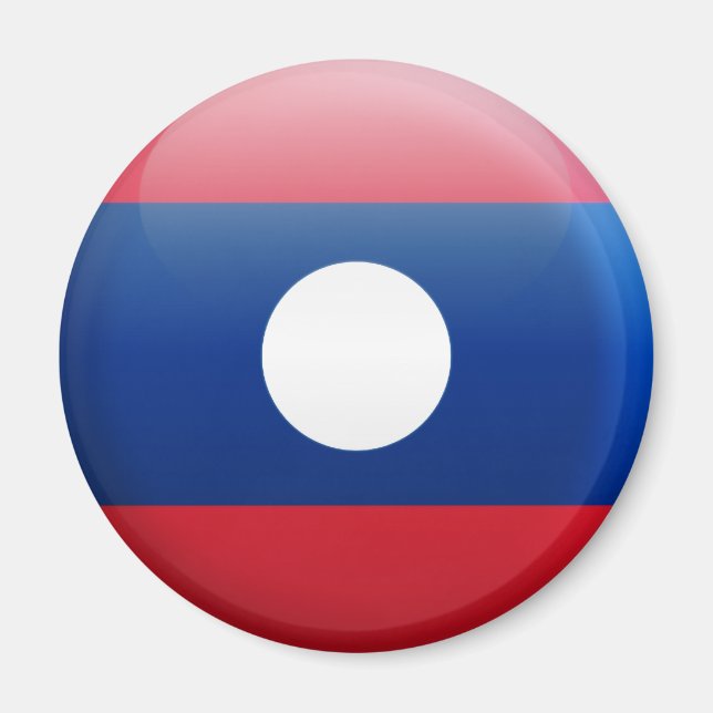 Laos Flagga Magnet (Framsidan)