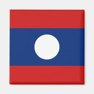 Laos Flagga Magnet