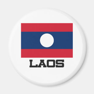 Laos flagga magnet