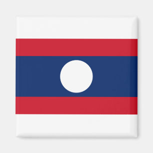 Laos Flagga Magnet