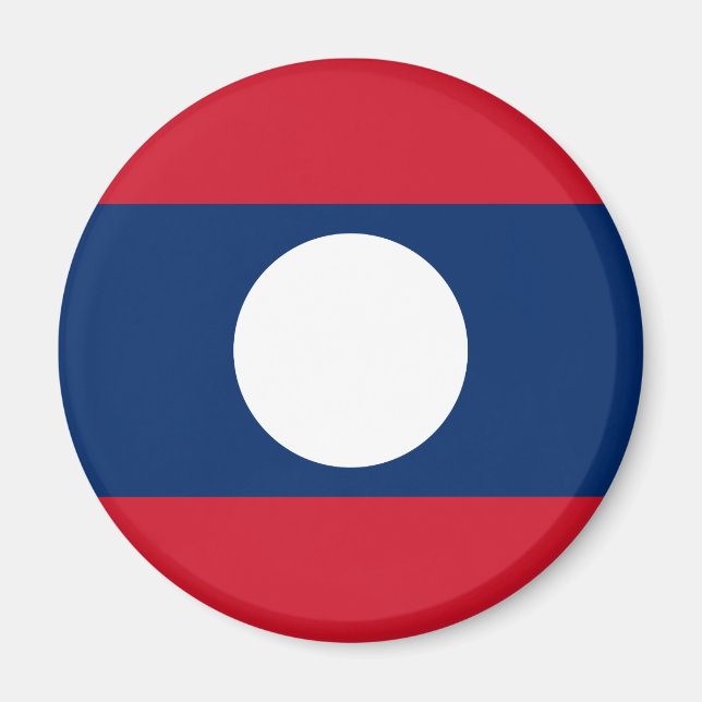 Laos Flagga Magnet (Framsidan)