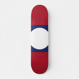 Laos flagga mini skateboard bräda 18,5 cm