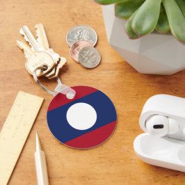 Laos flagga nyckelring