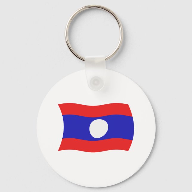Laos Flagga Nyckelring (Framsida)