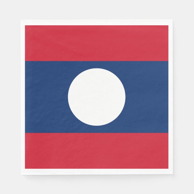 Laos flagga pappersservett (Framsidan)