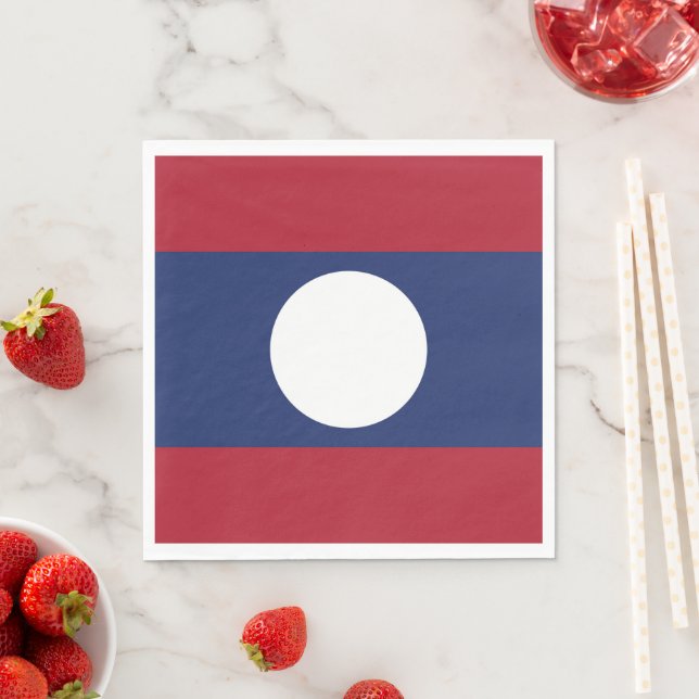 Laos flagga pappersservett (Insitu)