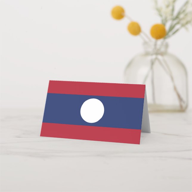 Laos flagga placeringskort (Framsida)