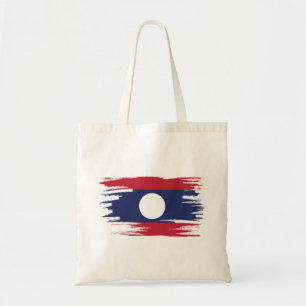 Laos Flagga Push Art Tygkasse