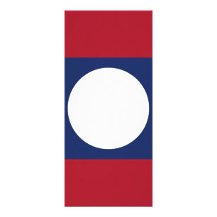 Laos flagga reklamkort