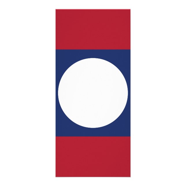 Laos flagga reklamkort (Framsidan)
