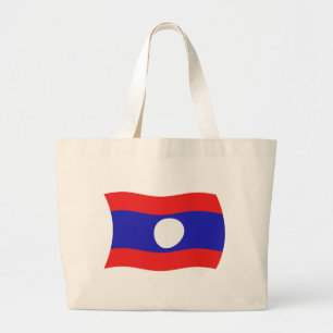 Laos Flagga Shoppingväska Jumbo Tygkasse