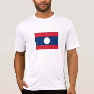 Laos Flagga T Shirt