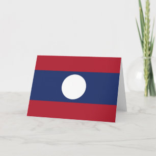 Laos flagga tack kort