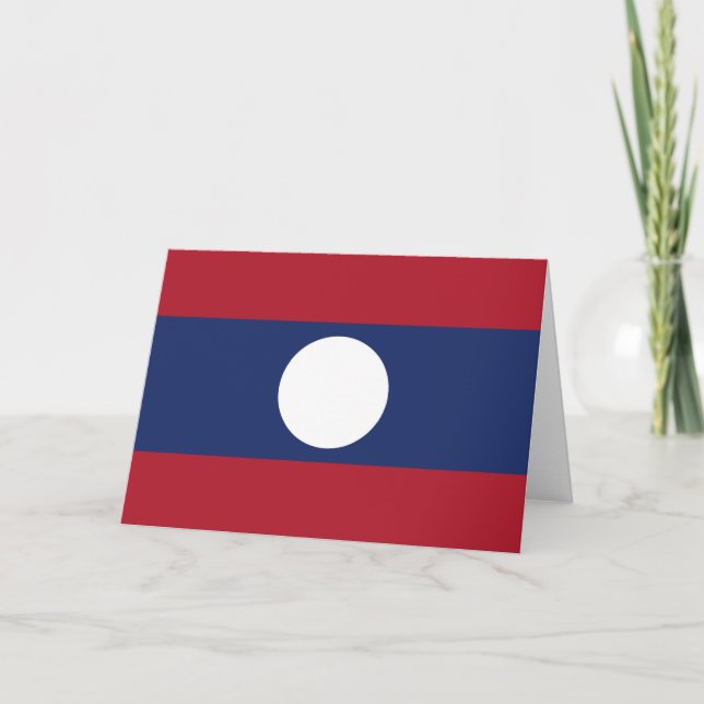 Laos flagga tack kort (Framsida)